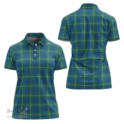 Scottish Hamilton Hunting Ancient Clan Tartan Polo Shirt For Women, Women's Scottish Polo Shirt Scottish Plaid Tartan Plaid - ScotsTee - scotstee.com