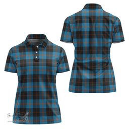 Scottish Garden Clan Tartan Polo Shirt For Women, Women's Scottish Polo Shirt Scottish Plaid Tartan Plaid - ScotsTee - scotstee.com