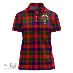 Scottish Gow of Skeoch Clan Tartan Polo Shirt with Family Crest For Women, Women's Scottish Polo Shirt Scottish Plaid Tartan Plaid - ScotsTee - scotstee.com