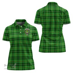 Scottish Galloway Clan Tartan Polo Shirt with Family Crest For Women, Women's Scottish Polo Shirt Scottish Plaid Tartan Plaid - ScotsTee - scotstee.com