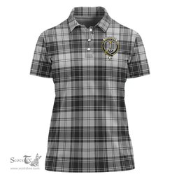 Scottish Glendinning Clan Tartan Polo Shirt with Family Crest For Women, Women's Scottish Polo Shirt Scottish Plaid Tartan Plaid - ScotsTee - scotstee.com