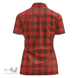 Scottish Grant Weathered Clan Tartan Polo Shirt with Family Crest For Women, Women's Scottish Polo Shirt Scottish Plaid Tartan Plaid - ScotsTee - scotstee.com
