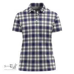 Scottish Hannay Modern Clan Tartan Polo Shirt For Women, Women's Scottish Polo Shirt Scottish Plaid Tartan Plaid - ScotsTee - scotstee.com