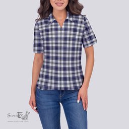 Scottish Hannay Modern Clan Tartan Polo Shirt For Women, Women's Scottish Polo Shirt Scottish Plaid Tartan Plaid - ScotsTee - scotstee.com