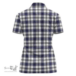 Scottish Hannay Modern Clan Tartan Polo Shirt For Women, Women's Scottish Polo Shirt Scottish Plaid Tartan Plaid - ScotsTee - scotstee.com