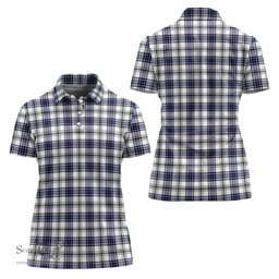 Scottish Hannay Modern Clan Tartan Polo Shirt For Women, Women's Scottish Polo Shirt Scottish Plaid Tartan Plaid - ScotsTee - scotstee.com