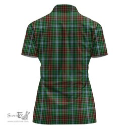 Scottish Gayre Clan Tartan Polo Shirt with Family Crest For Women, Women's Scottish Polo Shirt Scottish Plaid Tartan Plaid - ScotsTee - scotstee.com