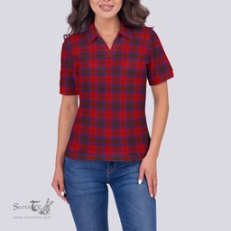 Scottish Leslie Modern Clan Tartan Polo Shirt For Women, Women's Scottish Polo Shirt Scottish Plaid Tartan Plaid - ScotsTee - scotstee.com