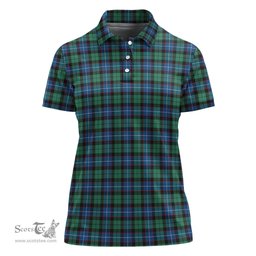 Scottish Hunter Ancient Clan Tartan Polo Shirt For Women, Women's Scottish Polo Shirt Scottish Plaid Tartan Plaid - ScotsTee - scotstee.com