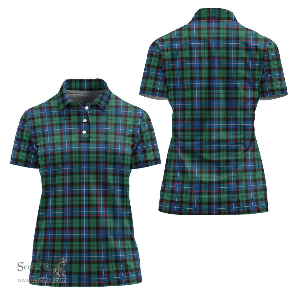 Scottish Hunter Ancient Clan Tartan Polo Shirt For Women, Women's Scottish Polo Shirt Scottish Plaid Tartan Plaid - ScotsTee - scotstee.com