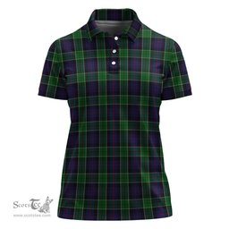 Scottish Leslie Hunting Clan Tartan Polo Shirt For Women, Women's Scottish Polo Shirt Scottish Plaid Tartan Plaid - ScotsTee - scotstee.com