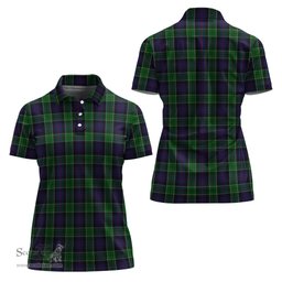 Scottish Leslie Hunting Clan Tartan Polo Shirt For Women, Women's Scottish Polo Shirt Scottish Plaid Tartan Plaid - ScotsTee - scotstee.com