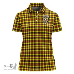 Scottish Jardine Modern Clan Tartan Polo Shirt with Family Crest For Women, Women's Scottish Polo Shirt Scottish Plaid Tartan Plaid - ScotsTee - scotstee.com