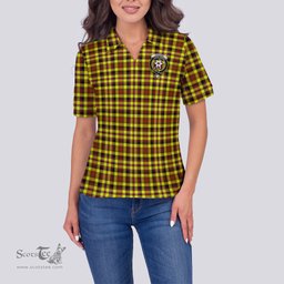 Scottish Jardine Modern Clan Tartan Polo Shirt with Family Crest For Women, Women's Scottish Polo Shirt Scottish Plaid Tartan Plaid - ScotsTee - scotstee.com
