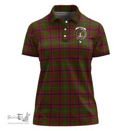 Scottish Lumsden Clan Tartan Polo Shirt with Family Crest For Women, Women's Scottish Polo Shirt Scottish Plaid Tartan Plaid - ScotsTee - scotstee.com