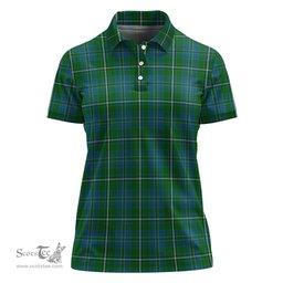Scottish Hay Hunting Clan Tartan Polo Shirt For Women, Women's Scottish Polo Shirt Scottish Plaid Tartan Plaid - ScotsTee - scotstee.com
