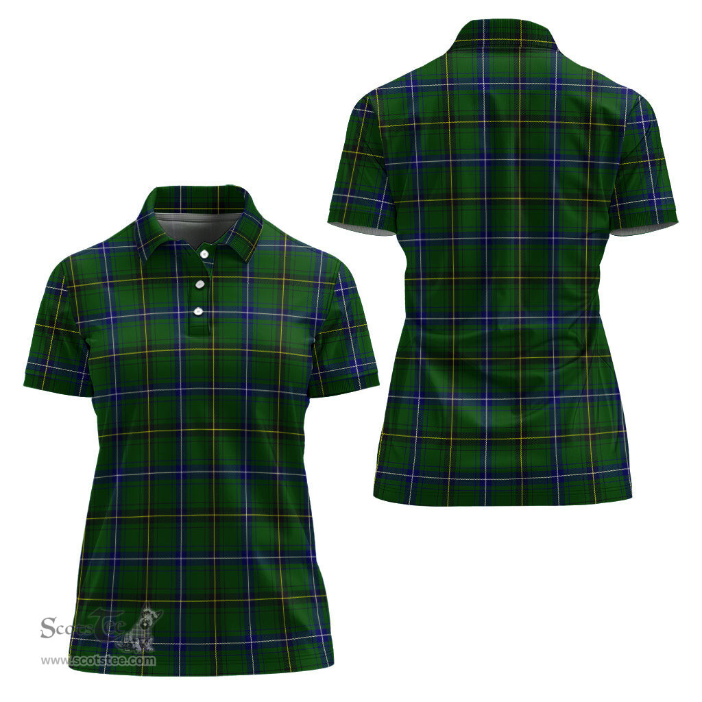Scottish Henderson Modern Clan Tartan Polo Shirt For Women, Women's Scottish Polo Shirt Scottish Plaid Tartan Plaid - ScotsTee - scotstee.com