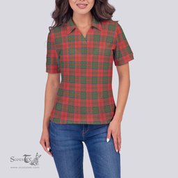 Scottish Grant Ancient Clan Tartan Polo Shirt For Women, Women's Scottish Polo Shirt Scottish Plaid Tartan Plaid - ScotsTee - scotstee.com