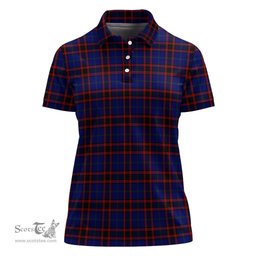 Scottish Home Modern Clan Tartan Polo Shirt For Women, Women's Scottish Polo Shirt Scottish Plaid Tartan Plaid - ScotsTee - scotstee.com