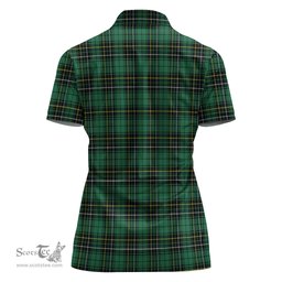 Scottish MacAlpin Ancient Clan Tartan Polo Shirt with Family Crest For Women, Women's Scottish Polo Shirt Scottish Plaid Tartan Plaid - ScotsTee - scotstee.com