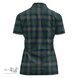 Scottish Kennedy Modern Clan Tartan Polo Shirt For Women, Women's Scottish Polo Shirt Scottish Plaid Tartan Plaid - ScotsTee - scotstee.com