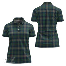 Scottish Kennedy Modern Clan Tartan Polo Shirt For Women, Women's Scottish Polo Shirt Scottish Plaid Tartan Plaid - ScotsTee - scotstee.com