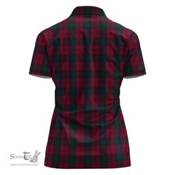 Scottish Lindsay Clan Tartan Polo Shirt with Family Crest For Women, Women's Scottish Polo Shirt Scottish Plaid Tartan Plaid - ScotsTee - scotstee.com