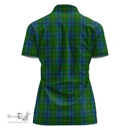 Scottish Johnstone-Johnston Clan Tartan Polo Shirt with Family Crest For Women, Women's Scottish Polo Shirt Scottish Plaid Tartan Plaid - ScotsTee - scotstee.com