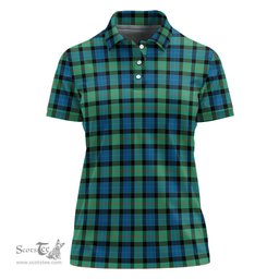 Scottish Gunn Ancient Clan Tartan Polo Shirt For Women, Women's Scottish Polo Shirt Scottish Plaid Tartan Plaid - ScotsTee - scotstee.com