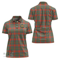 Scottish MacKintosh Ancient Clan Tartan Polo Shirt with Family Crest For Women, Women's Scottish Polo Shirt Scottish Plaid Tartan Plaid - ScotsTee - scotstee.com