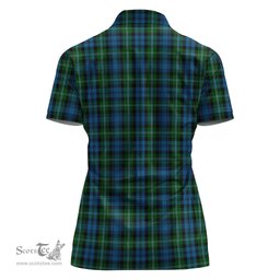 Scottish Lyon Clan Tartan Polo Shirt with Family Crest For Women, Women's Scottish Polo Shirt Scottish Plaid Tartan Plaid - ScotsTee - scotstee.com