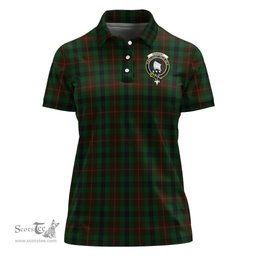 Scottish Tennant Clan Tartan Polo Shirt with Family Crest For Women, Women's Scottish Polo Shirt Scottish Plaid Tartan Plaid - ScotsTee - scotstee.com