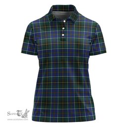 Scottish MacInnes Modern Clan Tartan Polo Shirt For Women, Women's Scottish Polo Shirt Scottish Plaid Tartan Plaid - ScotsTee - scotstee.com