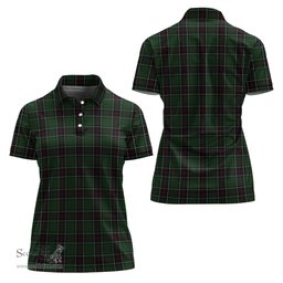 Scottish Sinclair Hunting Clan Tartan Polo Shirt For Women, Women's Scottish Polo Shirt Scottish Plaid Tartan Plaid - ScotsTee - scotstee.com