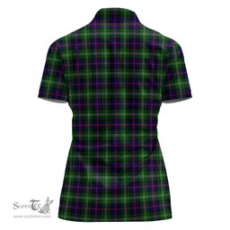 Scottish Sutherland Modern Clan Tartan Polo Shirt For Women, Women's Scottish Polo Shirt Scottish Plaid Tartan Plaid - ScotsTee - scotstee.com