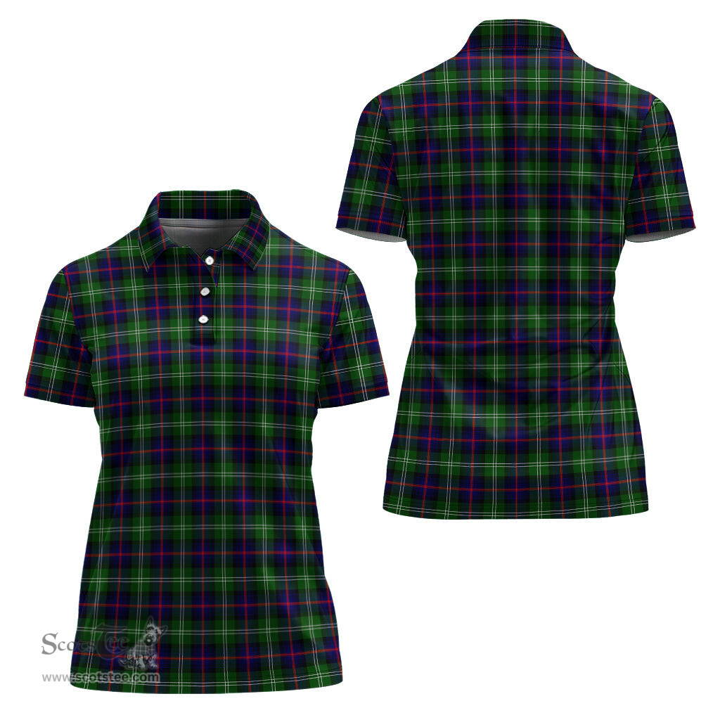Scottish Sutherland Modern Clan Tartan Polo Shirt For Women, Women's Scottish Polo Shirt Scottish Plaid Tartan Plaid - ScotsTee - scotstee.com