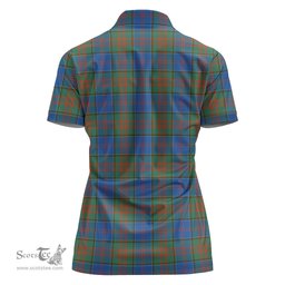 Scottish Stewart of Appin Hunting Ancient Clan Tartan Polo Shirt with Family Crest For Women, Women's Scottish Polo Shirt Scottish Plaid Tartan Plaid - ScotsTee - scotstee.com