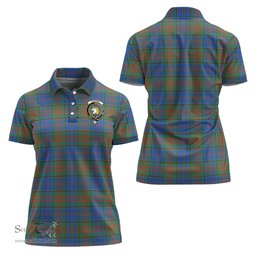 Scottish Stewart of Appin Hunting Ancient Clan Tartan Polo Shirt with Family Crest For Women, Women's Scottish Polo Shirt Scottish Plaid Tartan Plaid - ScotsTee - scotstee.com