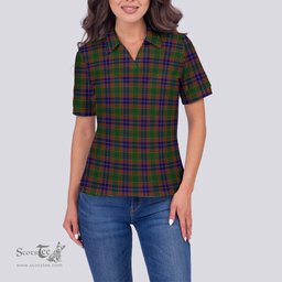 Scottish Stevenson Clan Tartan Polo Shirt For Women, Women's Scottish Polo Shirt Scottish Plaid Tartan Plaid - ScotsTee - scotstee.com