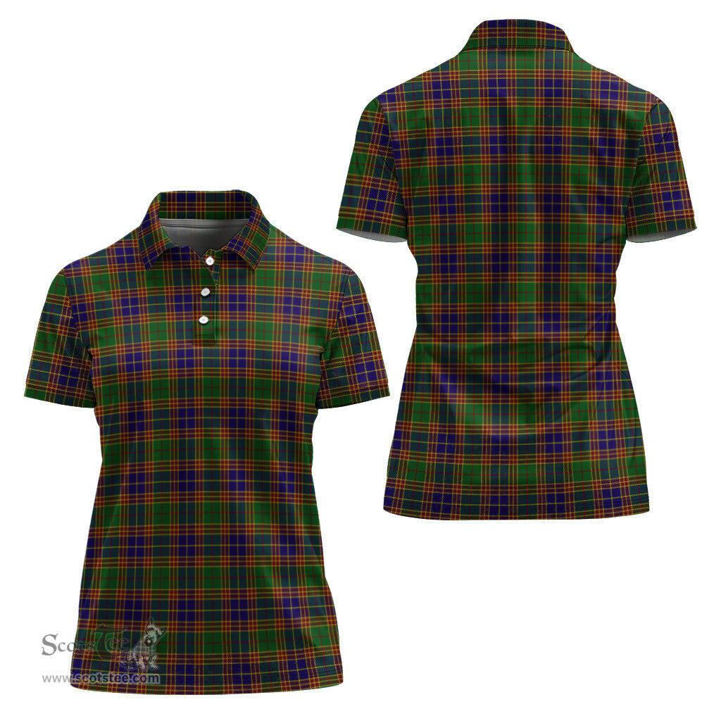 Scottish Stevenson Clan Tartan Polo Shirt For Women, Women's Scottish Polo Shirt Scottish Plaid Tartan Plaid - ScotsTee - scotstee.com