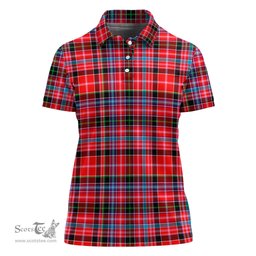 Scottish Straiton Clan Tartan Polo Shirt For Women, Women's Scottish Polo Shirt Scottish Plaid Tartan Plaid - ScotsTee - scotstee.com