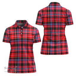 Scottish Straiton Clan Tartan Polo Shirt For Women, Women's Scottish Polo Shirt Scottish Plaid Tartan Plaid - ScotsTee - scotstee.com