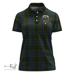 Scottish MacInnes Clan Tartan Polo Shirt with Family Crest For Women, Women's Scottish Polo Shirt Scottish Plaid Tartan Plaid - ScotsTee - scotstee.com
