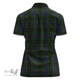 Scottish MacInnes Clan Tartan Polo Shirt with Family Crest For Women, Women's Scottish Polo Shirt Scottish Plaid Tartan Plaid - ScotsTee - scotstee.com