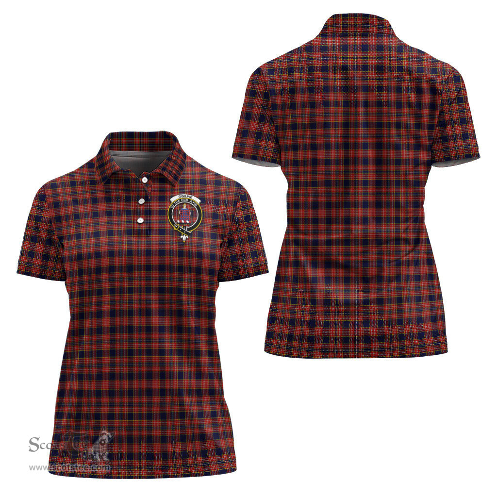 Scottish Ogilvie (Ogilvy) Clan Tartan Polo Shirt with Family Crest For Women, Women's Scottish Polo Shirt Scottish Plaid Tartan Plaid - ScotsTee - scotstee.com