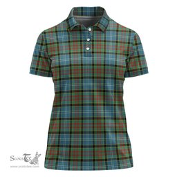 Scottish Paisley Clan Tartan Polo Shirt For Women, Women's Scottish Polo Shirt Scottish Plaid Tartan Plaid - ScotsTee - scotstee.com