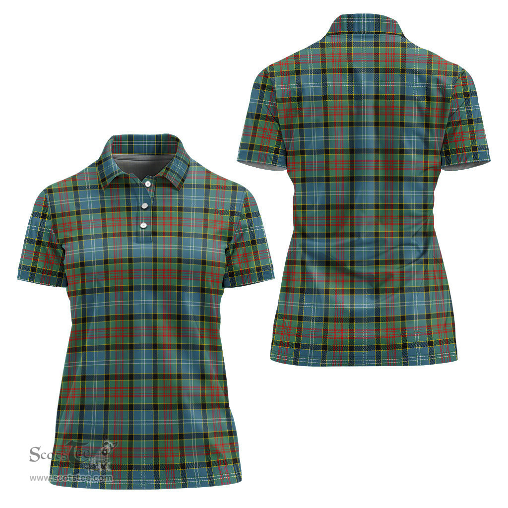 Scottish Paisley Clan Tartan Polo Shirt For Women, Women's Scottish Polo Shirt Scottish Plaid Tartan Plaid - ScotsTee - scotstee.com
