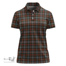 Scottish Murray of Atholl Weathered Clan Tartan Polo Shirt For Women, Women's Scottish Polo Shirt Scottish Plaid Tartan Plaid - ScotsTee - scotstee.com