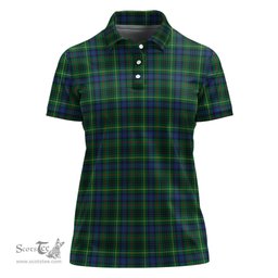 Scottish Stewart Hunting Modern Clan Tartan Polo Shirt For Women, Women's Scottish Polo Shirt Scottish Plaid Tartan Plaid - ScotsTee - scotstee.com