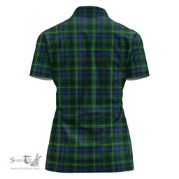 Scottish Stewart Hunting Modern Clan Tartan Polo Shirt For Women, Women's Scottish Polo Shirt Scottish Plaid Tartan Plaid - ScotsTee - scotstee.com